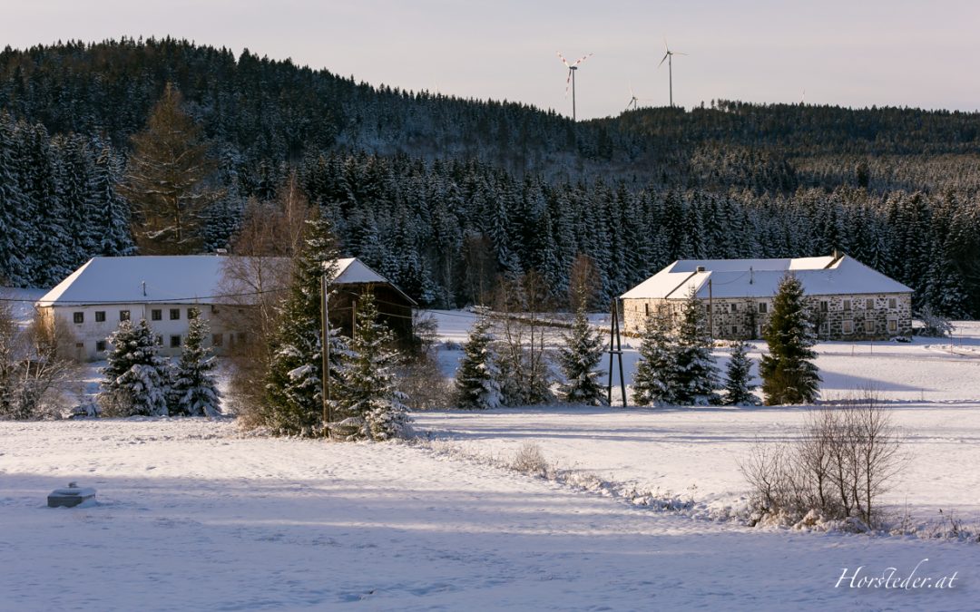 Bauernhof im winterlichen Mühlviertel….