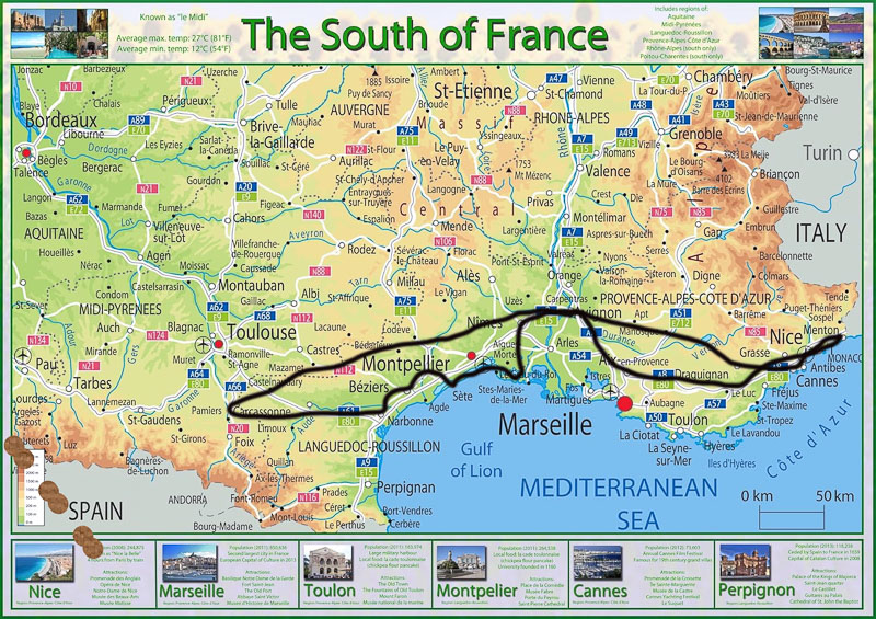 Eine Reise mit dem Wohnmobil durch Süd – Frankreich.